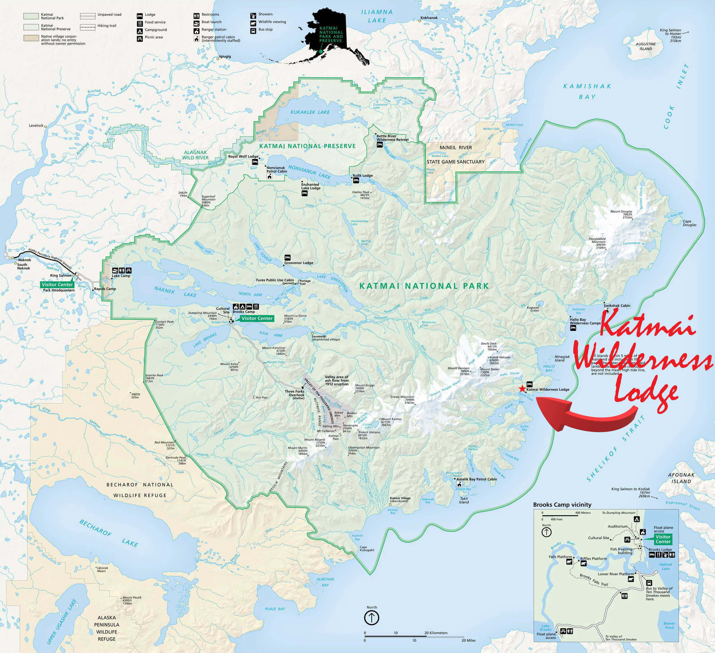 Katmai Wilderness Lodge Map Location   Bear Viewing in Alaska